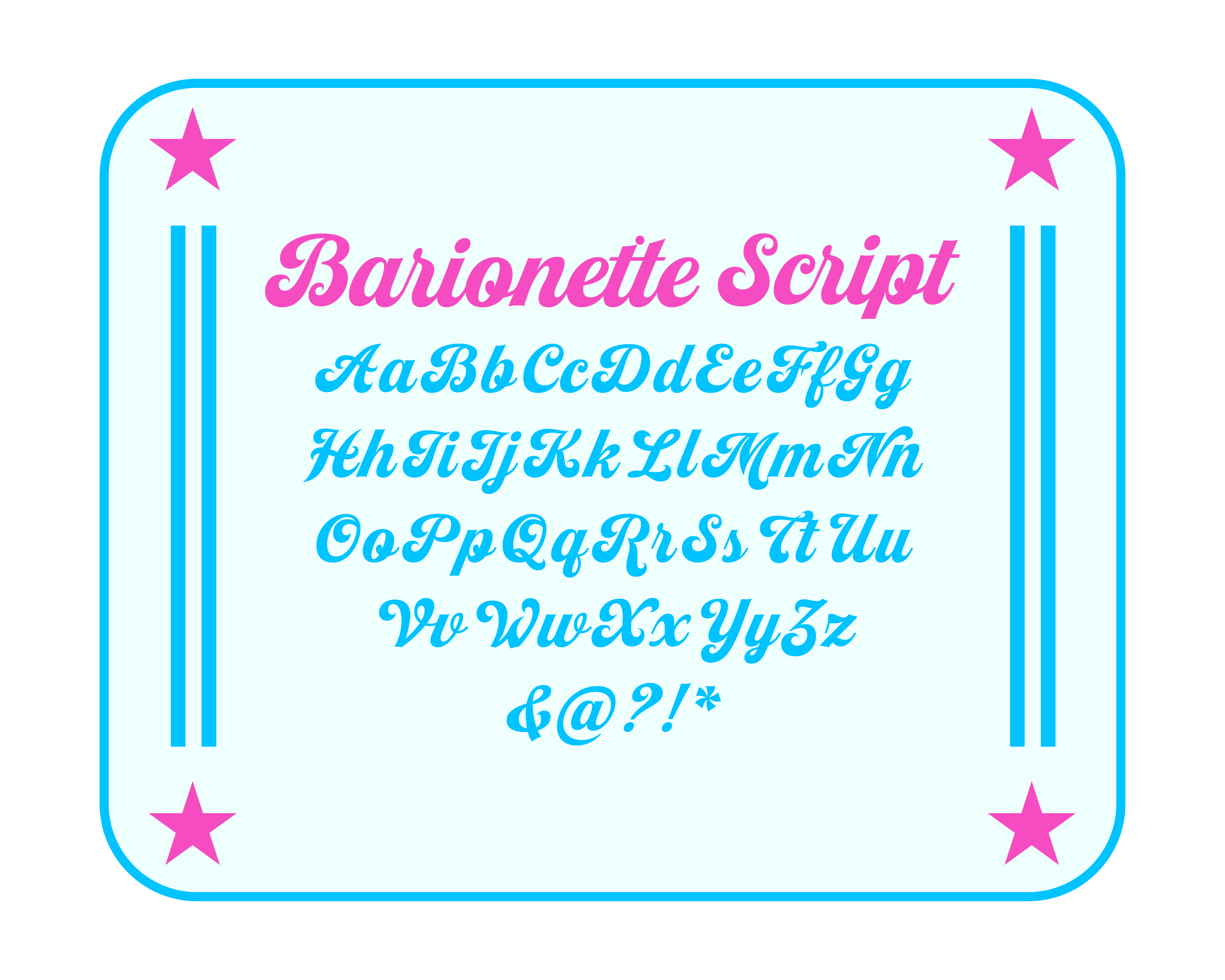 Barionette Script Font Showcase